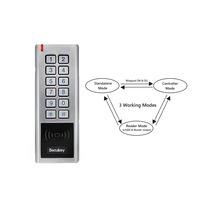Wateperoof Control de acceso de puerta Cerradura de puerta de tarjeta inteligente Wiegand 125KHz 13,56 MHz Lector de tarjetas Cerraduras de código