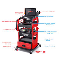 Carrito de Herramientas Multiusos LAUNCH TWT-100 con Ruedas para Laptop, Escáner y Almacenamiento de Herramientas de Taller