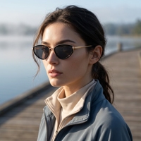 NWO T1891 Lunettes de soleil œil de chat de luxe léger, tendance transfrontalière, haute couture, nouveau style, vente en gros d'usine