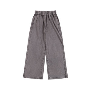 Streetwear Joggers surdimensionnés à jambe droite 350GSM Pantalons de survêtement délavés et lourds - Product Image 1