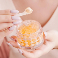 Crème Visage Magique Coréenne sous Marque Privée à la Vitamine C, Hydratante Anti-Rides Réparatrice, Capsules Anti-Âge Or, Crème Visage au Collagène