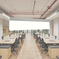 Luminaires suspendus linéaires LED longs et carrés, dimmables, avec diffuseur en acrylique et boîtier en aluminium, pour l'éclairage commercial et de vente au détail