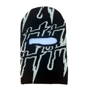 Black Jacquard <strong>Balaclava</strong> Acrylic Knitted <strong>Balaclava</strong> <strong>Custom</strong> logo <strong>Balaclava</strong> - Product Image 1