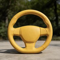 Cuir synthétique PU de haute qualité à motif gaufré uni pour volant de voiture, 5825-823-57