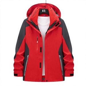 Veste de <span class=keywords><strong>ski</strong></span> 3-en-1 unisexe, solide, à capuche, respirante, imperméable, coupe-vent, avec doublure polaire amovible, pour la <span class=keywords><strong>randonnée</strong></span> et l'escalade en plein air - Product Image 2