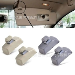 Car Sun Visor Clip 3B0857561B Gray <b>Plastic</b> Slip <b>Hook</b> For Passat Bora Golf Jetta - Product Image 2