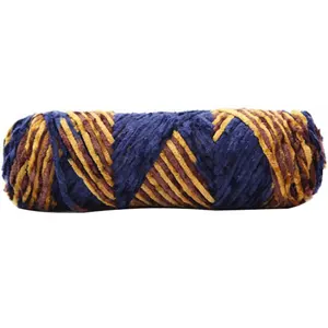 Hot sale soft polyester variegated velvet chenille yarn for hand knitting and crochet