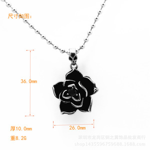 Yunnique-collar con colgante de flor de acero inoxidable de estilo Retro para mujer, con bisel de diamantes blancos, joyería de regalo - Product Image 2