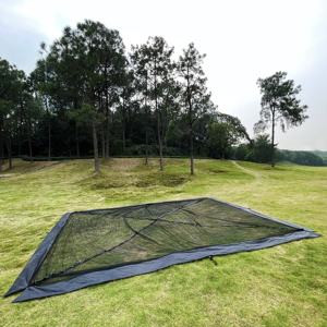 Premium al aire libre doble tamaño plegable estanque red cúpula poliéster tienda cremallera malla de nailon cubierta de jardín puerta tienda repeler Mosquitos - Product Image 3
