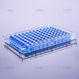 Microplate ELISA transparente à fond en V à 96 puits, stérile ou non stérile, pour liaison moyenne à élevée, avec couvercle, consommables de laboratoire pour la recherche - Product Image 2