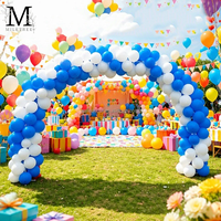 Décoration de fête de mariage MILE : Ensemble de ballons en latex gonflables automatiques et accrocheurs avec support de toile de fond