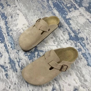 Zuecos de lujo de gamuza con cuero genuino, acolchados, sin cordones, con plantilla suave y ligera, puntera cerrada y suela de <span class=keywords><strong>EVA</strong></span>. - Product Image 3