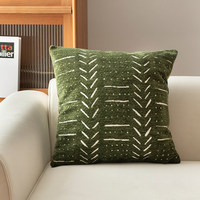 Housse de coussin en Chenille, blanche, imprimée, pour canapé, marocain, avec pompon, style Boho, nouveau Design,
