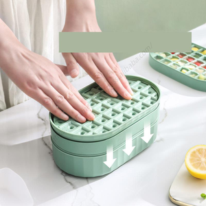 Molde de hielo S236 al por mayor, caja de silicona de gran capacidad con tapa para almacenamiento doméstico - Product Image 6