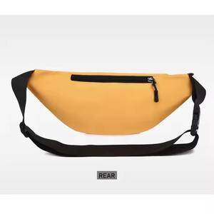 THK0265 Nouvelle tendance Sac banane utilitaire unisexe en polyester avec fermeture éclair, léger, pour téléphone portable, blanc - Product Image 4