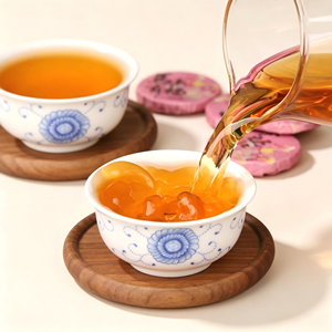 Mini-pains de thé Dian Hong infusés à la <span class=keywords><strong>rose</strong></span>, séchés au soleil sur des arbres anciens, 7-8g, thé noir du Yunnan en vrac, portion individuelle - Product Image 4