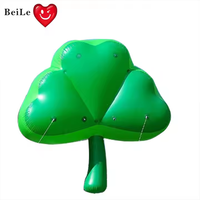 Ballon gonflable géant vert en forme de trèfle à quatre feuilles pour la décoration d'événements en plein air