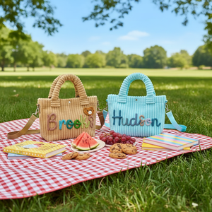 Bolsa de Compras Acolchada de Pana Personalizable, Moderna y Ecológica, Bolsa de Mano Portátil para Uso Diario y Playa para Mujer - Product Image 6