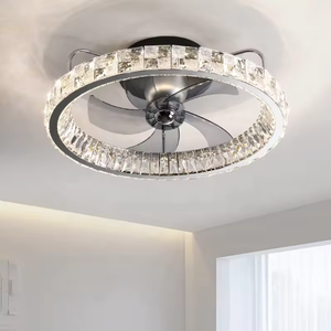 Offre Spéciale d'intérieur concis style lumière moderne hôtel rond luxe caché pales ventilateur de plafond avec lumière - Product Image 6