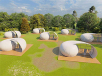 Tentes de camping de luxe en forme de coquille d'escargot pour l'extérieur, tente de resort, tente d'hôtel, tente de glamping à vendre