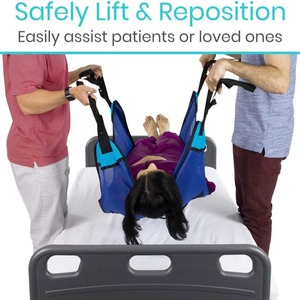 Eslinga de elevación para máquina de transferencia de pacientes, de poliéster, con accesorios de acero inoxidable, longitud de ojo de 12 pulgadas, estilo sin fin - Product Image 3
