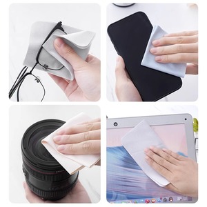 Microfiber Suede Eyeglass Cleaning Cloth 15x15cm <b>For</b> Lens And Screen Care - Product Image 2