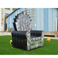 Winway Inflatables - Trônes gonflables commerciaux personnalisés en PVC, canapé trône gonflable, chaise de roi, 3m, capacité 100KG, thème animaux et nature, pour fêtes