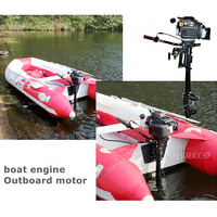 Moteur hors-bord pour bateau pneumatique, 4 temps, 4 CV, arbre court, démarrage manuel, essence, moteur de bateau Hangkai 4 temps 4 CV