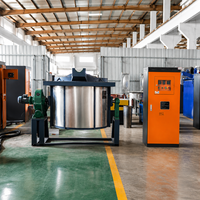 Four de fusion à induction électrique Miracle 250kg 500kg pour la ferraille d'aluminium et les canettes en aluminium, machine de fonderie d'aluminium sous pression