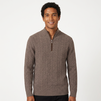 Cardigan Kingdeer à manches longues, anti-plis, en cachemire pur ultra-fin, délicat et respirant, pour homme, tricoté sur mesure