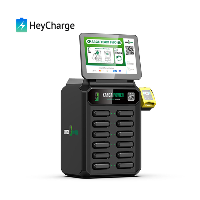 Self Charge Wireless 5000mAh Power Bank Rental Stand with LED Display for Public Places Mall Restaurant Vending Machine