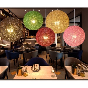 Lámpara Colgante Moderna de Cáñamo Redonda E27 LED 10-15m para Restaurantes, Bares y Espacios de Ocio - Product Image 1