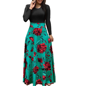 Vestidos <span class=keywords><strong>de</strong></span> <span class=keywords><strong>Encaje</strong></span> Largos Casuales para Mujer Talla Grande, Estilo Africano Elegante, con Cinturones en la Cintura Natural, Tela Lavable - Product Image 3