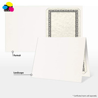 Lin blanc 30 pièces/boîte 9 1/2X12 détenteurs de certificats papier pour les produits de dépôt de documents de reconnaissance de récompense