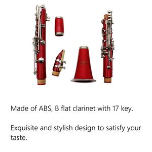 Estuche para Clarinete JELO AY-GY0031 17 BB, Clarinete Soprano Plano, Instrumento de Viento de Madera, Clarinete de Cuproníquel, <span class=keywords><strong>Flauta</strong></span>, Clarinete, ABS - Product Image 5