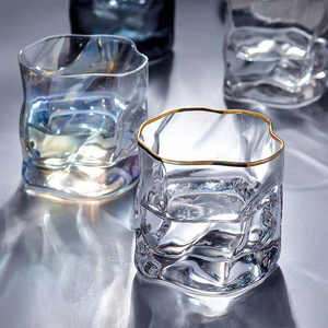 Net <span class=keywords><strong>red</strong></span> alto nivel de apariencia vidrio ins viento creativo giro taza hogar irregular café desayuno agua taza deslumbrante - Product Image 3