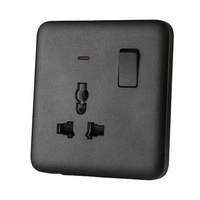 Prise universelle double 13A FM à double interrupteur, standard britannique, avec ports USB-C pour éclairage néon et usage domestique