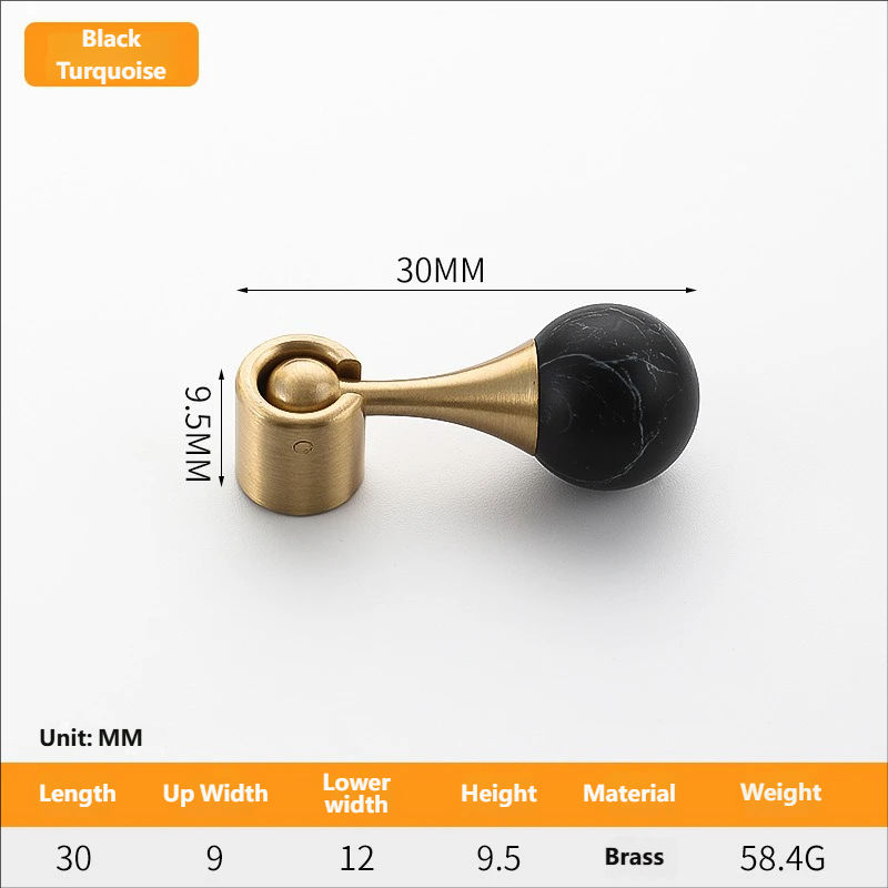 617#Bague Turquoise Noire