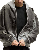 Sweat-shirts pour hommes personnalisables, style vintage, délavés, effet usé, style grunge, 500 GSM, vente en gros, fabricant de vêtements
