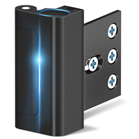 Serrure de renforcement de porte haute sécurité en alliage d'aluminium moderne avec plaque de protection pour usage domestique et hôtelier, installation facile