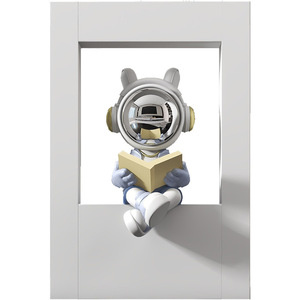 Nuovo Prodotto 2026: Ornamento da Scrivania Astronauta che Legge un Libro - Statua in Resina Dipinta a Mano Design Angelo dell'Amore per Mobile TV e Cantinetta - Product Image 1