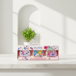 Set de Regalo 3 en 1 para el Cuidado del Cuerpo y Baño, con Loción Corporal, <span class=keywords><strong>Exfoliante</strong></span> y Sal de Baño, Sin Sulfatos, Aroma Floral, Marca Privada OEM, para Spa Femenino - Product Image 3