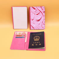 Couverture de passeport de voyage étanche de style professionnel élégant pochette personnalisée support en cuir PU pour sublimation de cartes de visite