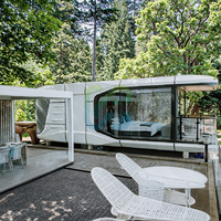 Volfreda Malaisie Outdoor Hotel's Mobile V9 E9 Glass Pod 3-4 Bedroom 40ft NTong Container House Furniture Space Capsule Style