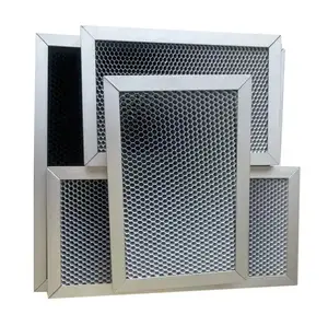 Pré-filtre à air résistant aux hautes températures en treillis métallique avec cadre en aluminium vente en gros