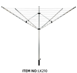 Séchoir à linge en aluminium de 50m, grand séchoir à linge d'extérieur à 4 bras, <span class=keywords><strong>rotatif</strong></span> et réglable - Product Image 1
