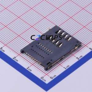 SIM-019B-P6 SIM Card Connector SMD Connector Self-Return Type Mini SIM Card Card Holder 1.85mm - Product Image 2