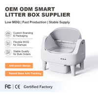 Bac à litière intelligent autonettoyant OEM 65L grande capacité 43dB ultra-silencieux avec capteurs de sécurité IR et bac à déchets 9L anti-odeurs en PP
