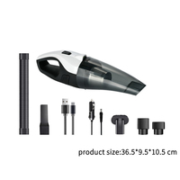 Aspirateur portable sans fil multifonction électrique haute puissance, aspiration puissante, noir, 12V, alimenté par batterie, pour voiture et maison