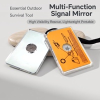 Miroir de signalisation solaire tactique portable carré Zhejiang pour survie en extérieur, lentille réflectrice d'urgence SOS